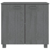 Sideboard "HAMAR" Dark Grey 85x35x80 cm Solid Wood Pine