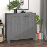 Sideboard "HAMAR" Dark Grey 85x35x80 cm Solid Wood Pine