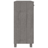 Sideboard "HAMAR" Light Grey 85x35x80 cm Solid Wood Pine