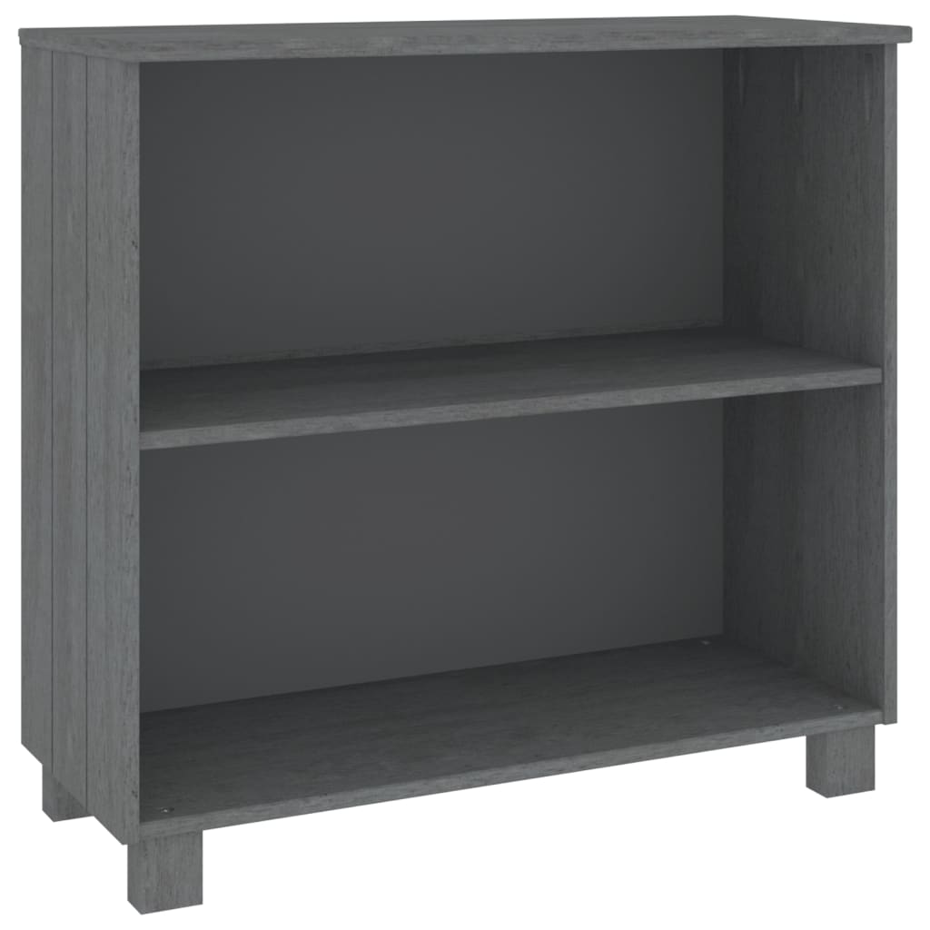Sideboard "HAMAR" Dark Grey 85x35x80 cm Solid Wood Pine