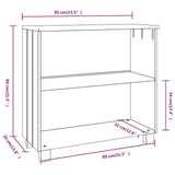 Sideboard "HAMAR" Dark Grey 85x35x80 cm Solid Wood Pine