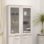 Top for Highboard"HAMAR" White 85x35x100 cm Solid Wood Pine