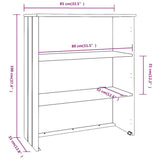 Top for Highboard"HAMAR" Dark Grey 85x35x100cm Solid Wood Pine