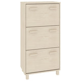 Shoe Cabinet "HAMAR" Honey Brown 59.5x35x117 cm Solid Wood Pine