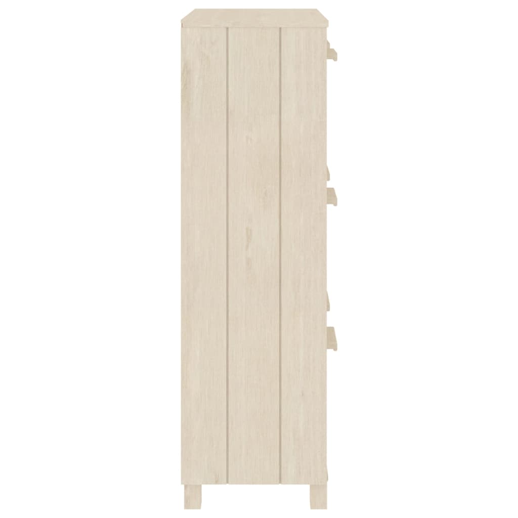 Shoe Cabinet "HAMAR" Honey Brown 59.5x35x117 cm Solid Wood Pine