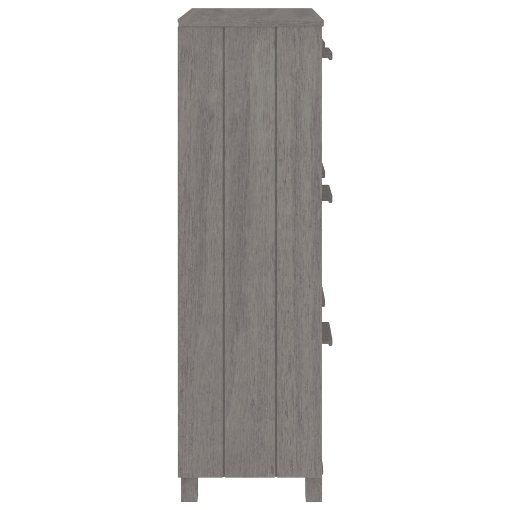 Shoe Cabinet "HAMAR" Light Grey 59.5x35x117 cm Solid Wood Pine