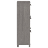 Shoe Cabinet "HAMAR" Light Grey 59.5x35x117 cm Solid Wood Pine