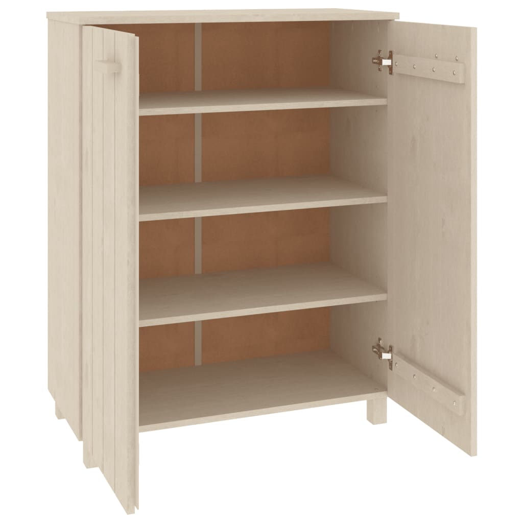 Shoe Cabinet "HAMAR" Honey Brown 85x40x108 cm Solid Wood Pine