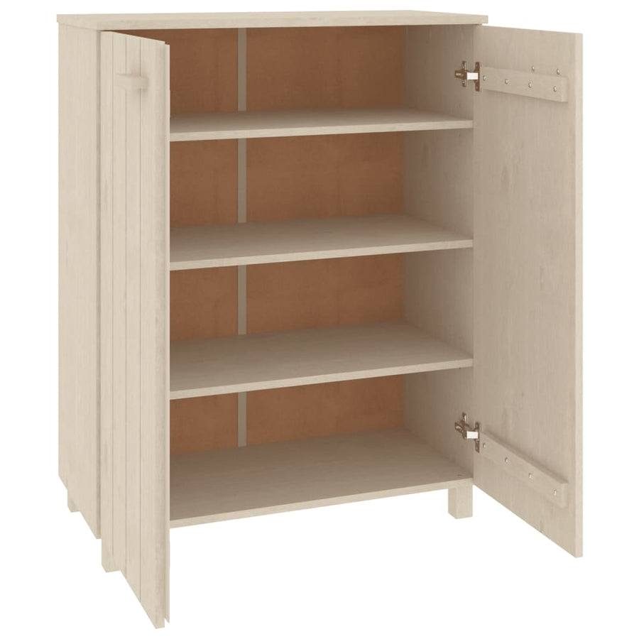 Shoe Cabinet "HAMAR" Honey Brown 85x40x108 cm Solid Wood Pine