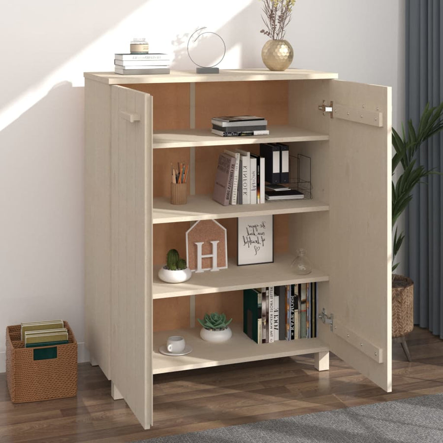 Shoe Cabinet "HAMAR" Honey Brown 85x40x108 cm Solid Wood Pine