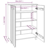 Shoe Cabinet "HAMAR" Honey Brown 85x40x108 cm Solid Wood Pine