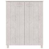 Shoe Cabinet "HAMAR" White 85x40x108 cm Solid Wood Pine