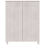 Shoe Cabinet "HAMAR" White 85x40x108 cm Solid Wood Pine
