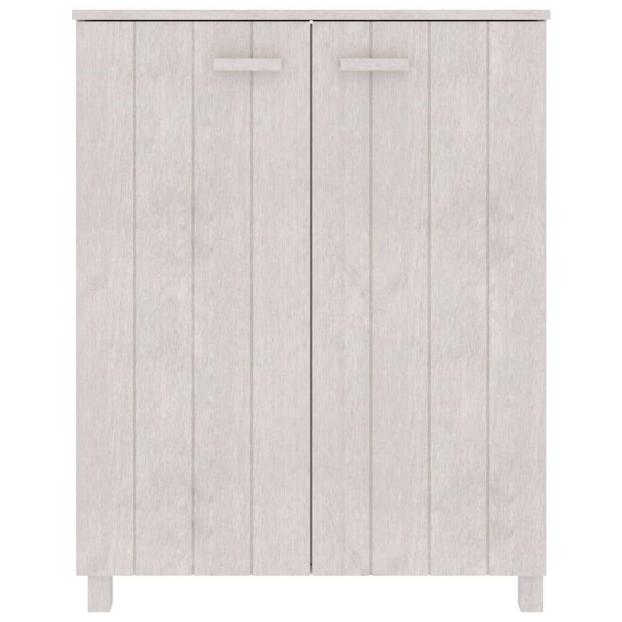 Shoe Cabinet "HAMAR" White 85x40x108 cm Solid Wood Pine