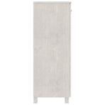 Shoe Cabinet "HAMAR" White 85x40x108 cm Solid Wood Pine