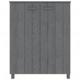 Shoe Cabinet "HAMAR" Dark Grey 85x40x108 cm Solid Wood Pine