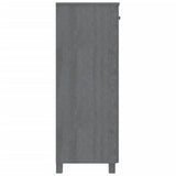 Shoe Cabinet "HAMAR" Dark Grey 85x40x108 cm Solid Wood Pine