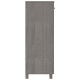 Shoe Cabinet "HAMAR" Light Grey 85x40x108 cm Solid Wood Pine