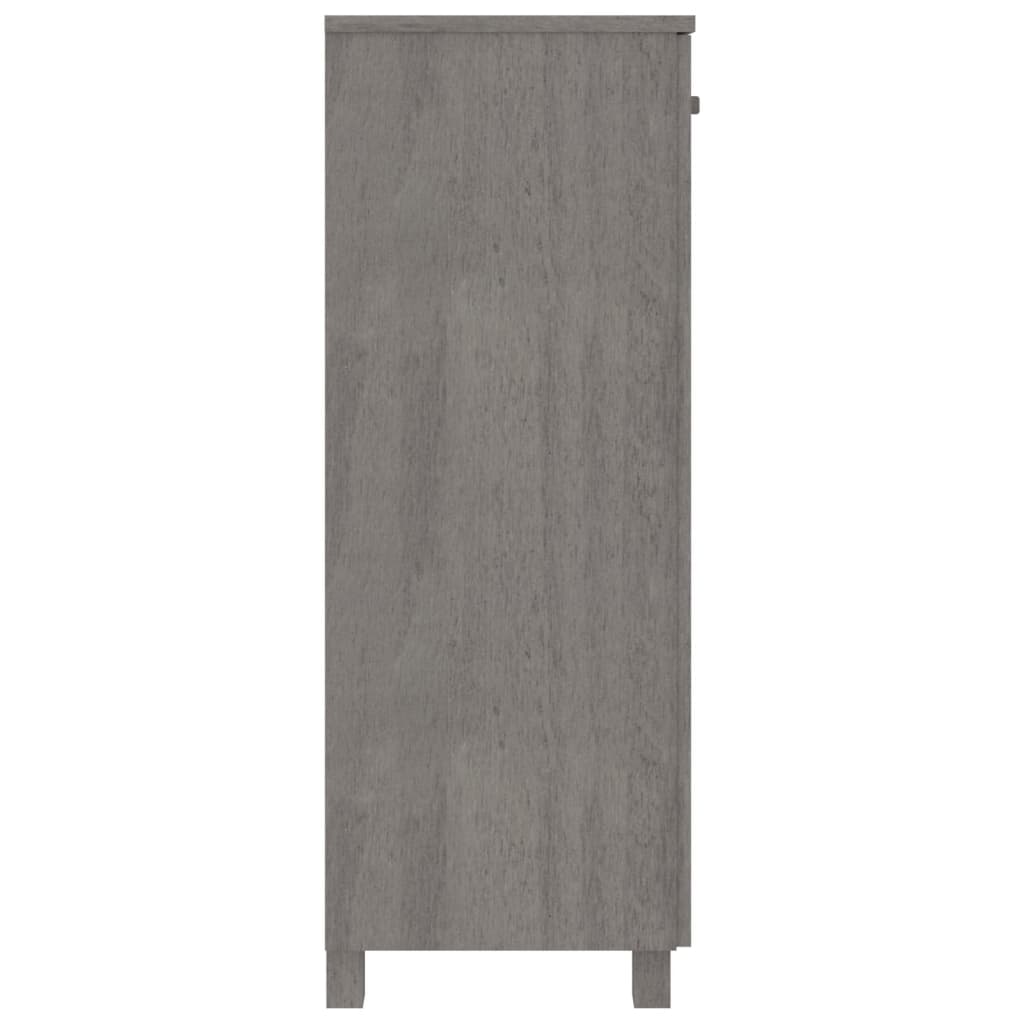 Shoe Cabinet "HAMAR" Light Grey 85x40x108 cm Solid Wood Pine