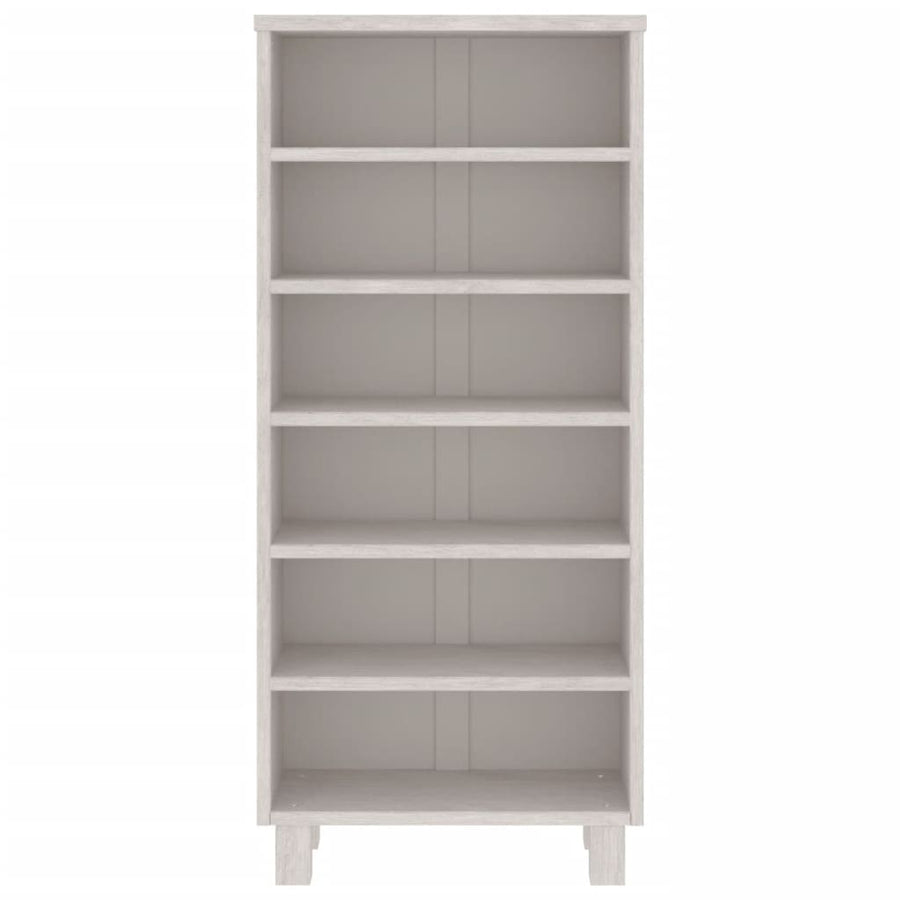 CD Cabinet "HAMAR" White 45x18x100 cm Solid Wood Pine