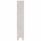 CD Cabinet "HAMAR" White 45x18x100 cm Solid Wood Pine