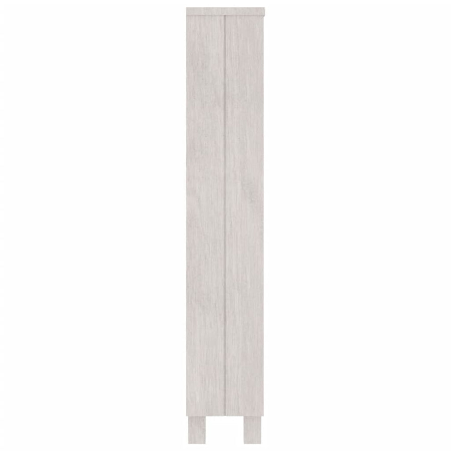 CD Cabinet "HAMAR" White 45x18x100 cm Solid Wood Pine