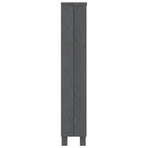CD Cabinet "HAMAR" Dark Grey 45x18x100 cm Solid Wood Pine