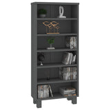 CD Cabinet "HAMAR" Dark Grey 45x18x100 cm Solid Wood Pine