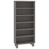 CD Cabinet "HAMAR" Light Grey 45x18x100 cm Solid Wood Pine