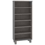 CD Cabinet "HAMAR" Light Grey 45x18x100 cm Solid Wood Pine