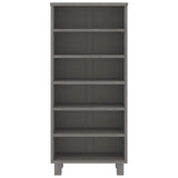 CD Cabinet "HAMAR" Light Grey 45x18x100 cm Solid Wood Pine