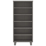 CD Cabinet "HAMAR" Light Grey 45x18x100 cm Solid Wood Pine