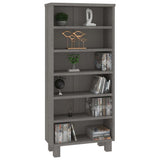 CD Cabinet "HAMAR" Light Grey 45x18x100 cm Solid Wood Pine