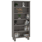 CD Cabinet "HAMAR" Light Grey 45x18x100 cm Solid Wood Pine