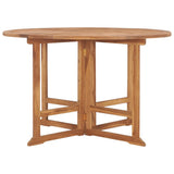 5 Piece Folding Outdoor Dining Set Solid Wood Teak - Top-Down View