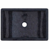 Bathroom Vanity Cabinet with Black Marble Sinks Solid Wood Teak