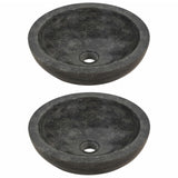 Bathroom Vanity Cabinet with Black Marble Sinks Solid Wood Teak - Extra Image