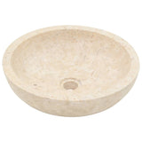 Bathroom Vanity Cabinet with Cream Marble Sinks Solid Wood Teak - 45-Degree Angle