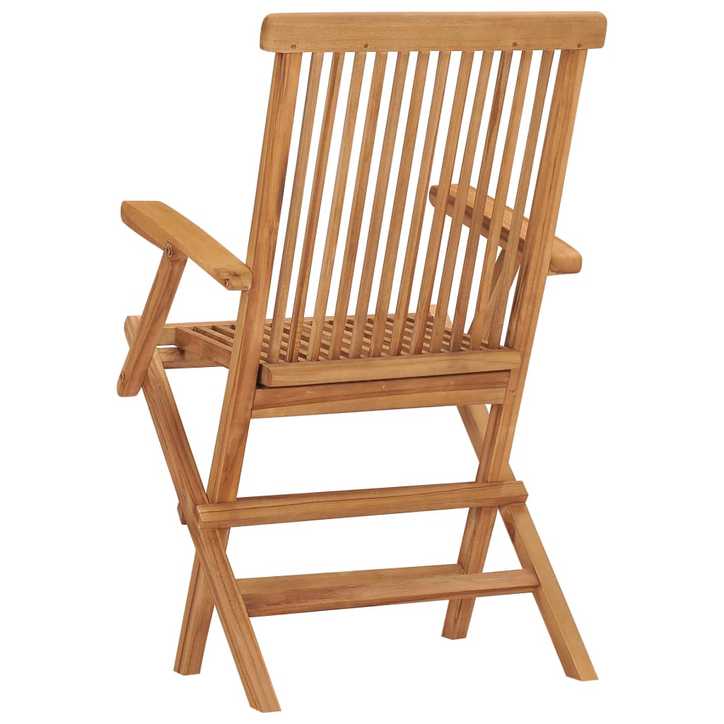 Folding Garden Chairs 4 pcs Solid Wood Teak
