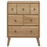 Chest of Drawers 56x30x80 cm Solid Wood Teak - Front View