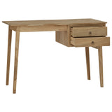 Desk with 2 Drawers 110x52x75 cm Solid Wood Teak - Side View