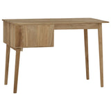 Desk with 2 Drawers 110x52x75 cm Solid Wood Teak - 45-Degree Angle