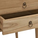 Desk with 2 Drawers 110x52x75 cm Solid Wood Teak - Rear View