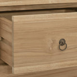 Chest of Drawers 80x30x55 cm Solid Wood Teak - Rear View