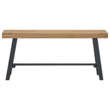 Bench 110 cm Solid Wood Teak - Front View