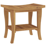Bathroom Side Table 50x35x45 cm Solid Wood Teak - Front View