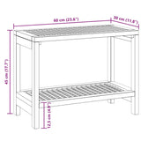 Bathroom Side Table 60x30x45 cm Solid Wood Teak - Low Angle