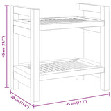 Bathroom Side Table 45x30x45 cm Solid Wood Teak - Close-Up Angle