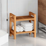 Bathroom Side Table 45x30x45 cm Solid Wood Teak