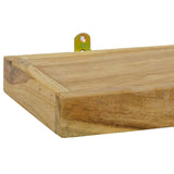 Wall Shelves 2 pcs 40x15x4 cm Solid Wood Teak - Close-Up Angle